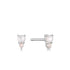 Silver Mother of Pearl and Kyoto Opal Stud Earrings